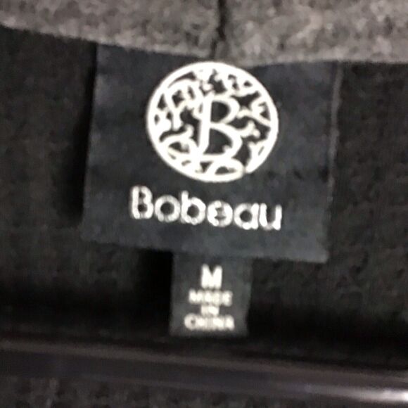 Bobeau Women’s Size MediumOpen Front Cardigan Lightweight Gray Black Colorblock - Picture 3 of 11